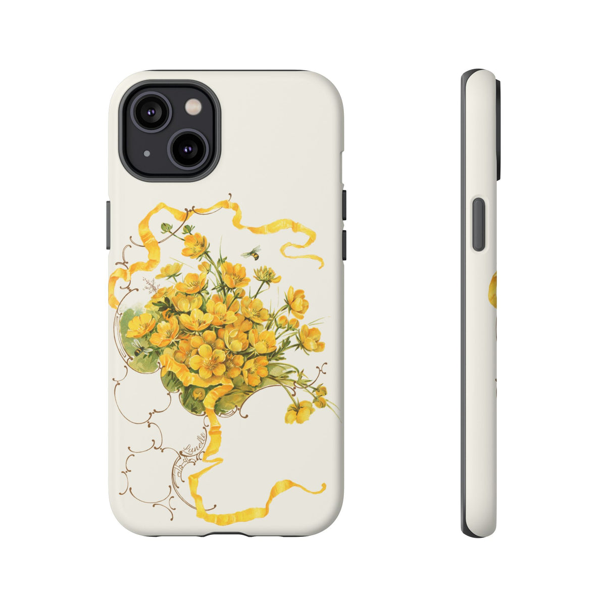 Golden Ribbon Bouquet | Tough Phone Case