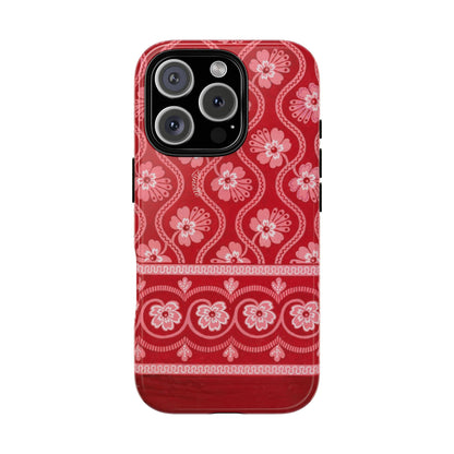 Crimson Floral | Tough Phone Case