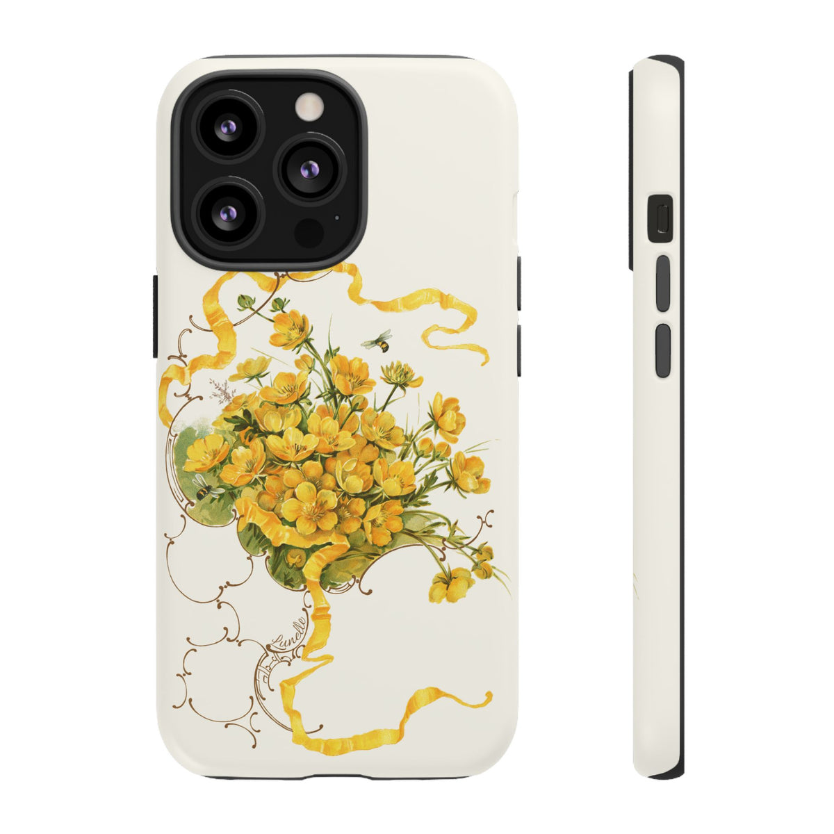 Golden Ribbon Bouquet | Tough Phone Case