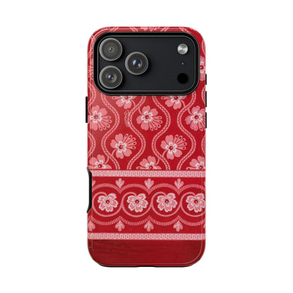 Crimson Floral | Tough Phone Case