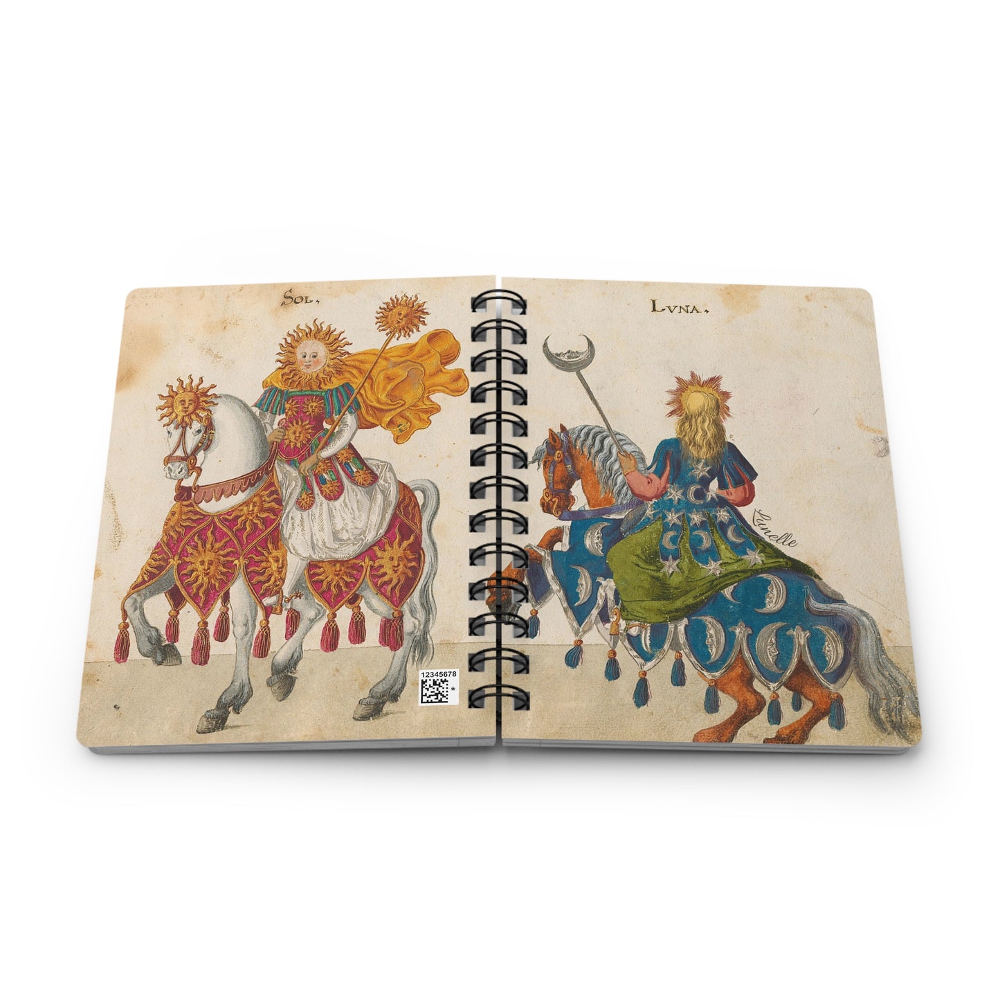 The Dance of Sol & Luna | Spiral Notebook
