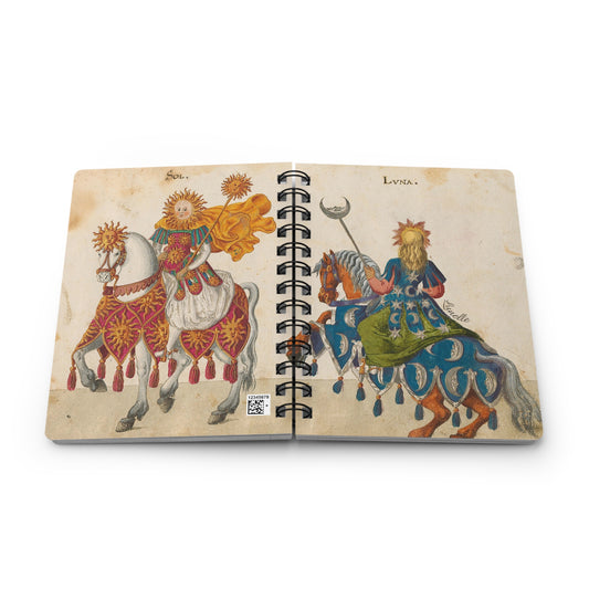The Dance of Sol & Luna | Spiral Notebook