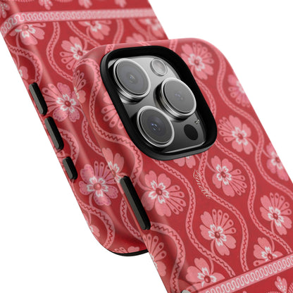 Crimson Floral | Tough Phone Case