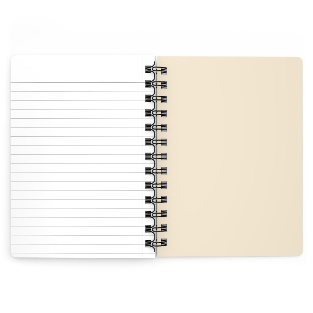 Retro Puppy Spiral Notebook – Cute Dog Journal, Vintage Lined Notebook, Soft Cream Aesthetic Writing Journal, Gift for Dog Lovers