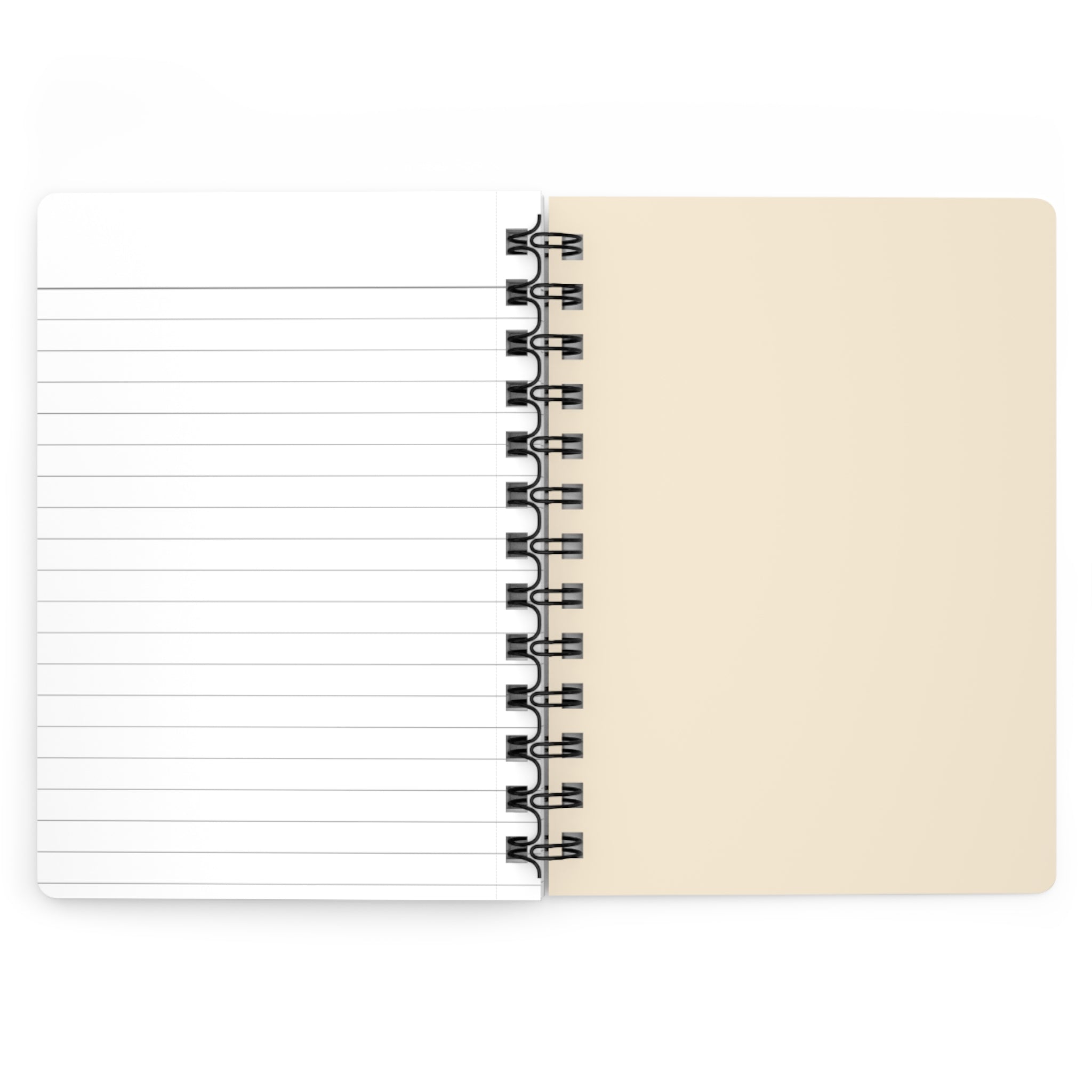 Retro Puppy Spiral Notebook – Cute Dog Journal, Vintage Lined Notebook, Soft Cream Aesthetic Writing Journal, Gift for Dog Lovers