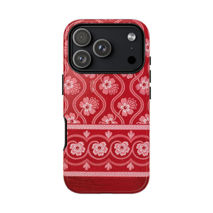 Crimson Floral | Tough Phone Case