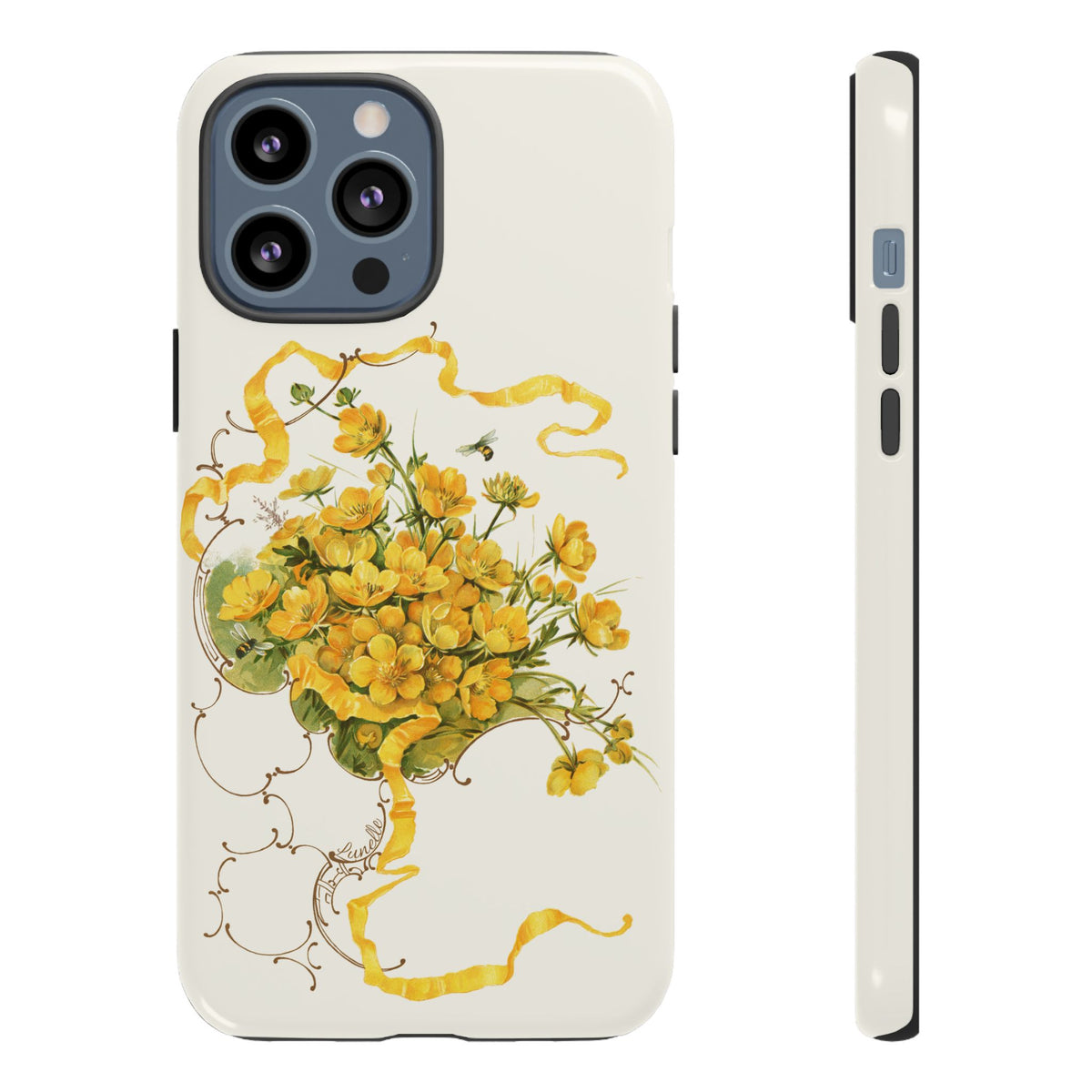 Golden Ribbon Bouquet | Tough Phone Case