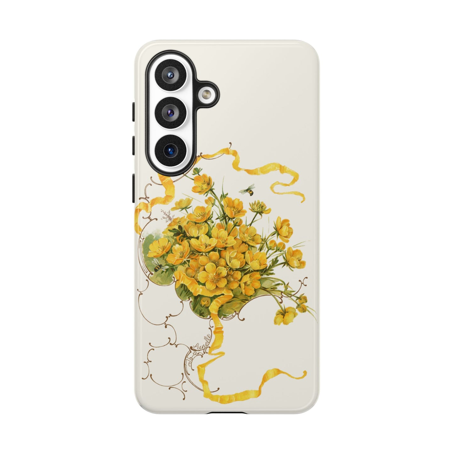 Golden Ribbon Bouquet | Tough Phone Case
