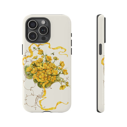 Golden Ribbon Bouquet | Tough Phone Case
