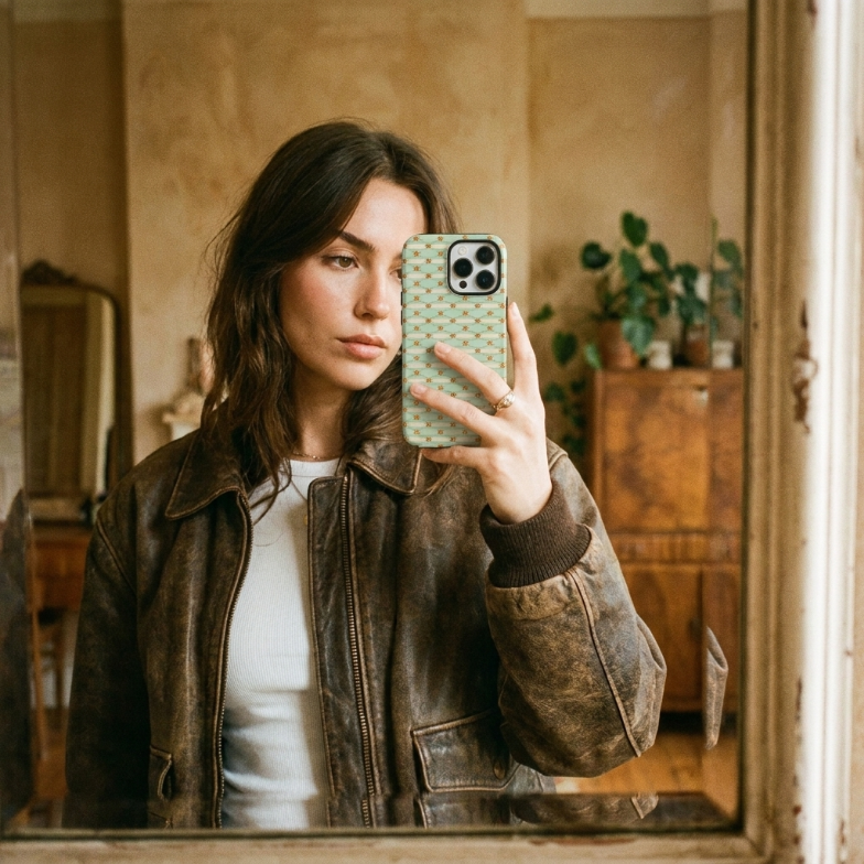 Vintage Daisy Pattern | Tough Phone Case