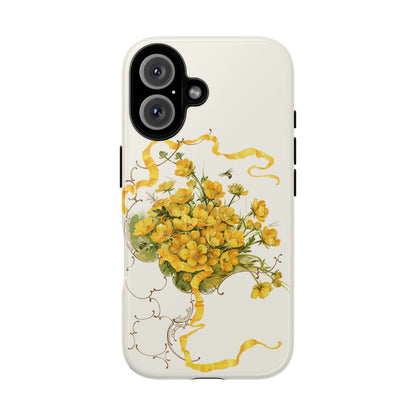 Golden Ribbon Bouquet | Tough Phone Case