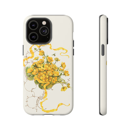 Golden Ribbon Bouquet | Tough Phone Case