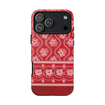 Crimson Floral | Tough Phone Case