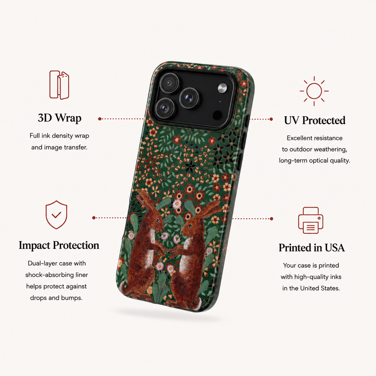 Woodland Hares | Tough Phone Case