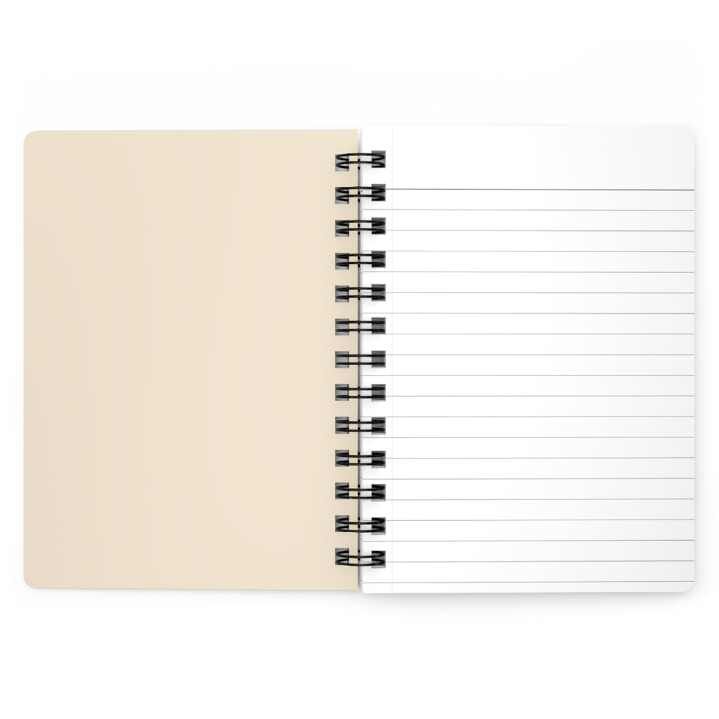 Retro Puppy Spiral Notebook – Cute Dog Journal, Vintage Lined Notebook, Soft Cream Aesthetic Writing Journal, Gift for Dog Lovers