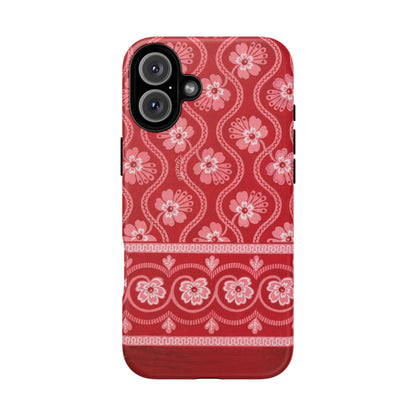Crimson Floral | Tough Phone Case