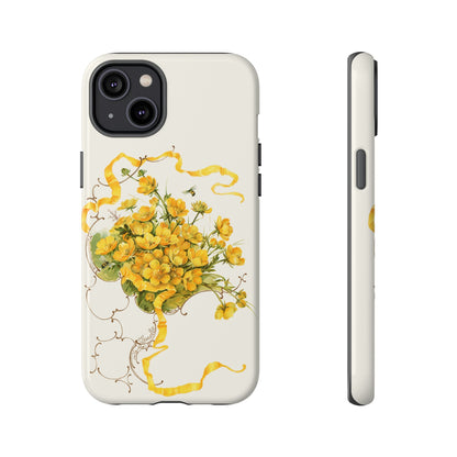 Golden Ribbon Bouquet | Tough Phone Case