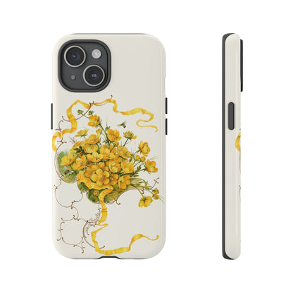 Golden Ribbon Bouquet | Tough Phone Case