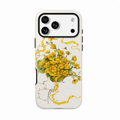 Golden Ribbon Bouquet | Tough Phone Case