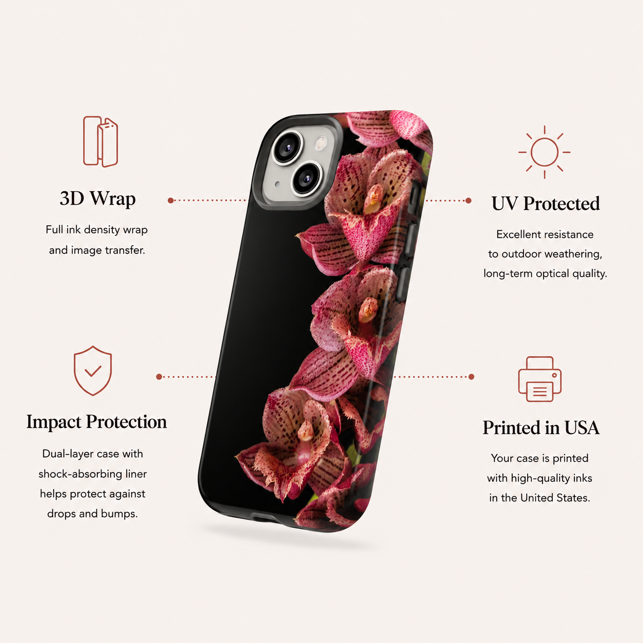 Pink Orchid | Tough Phone Case
