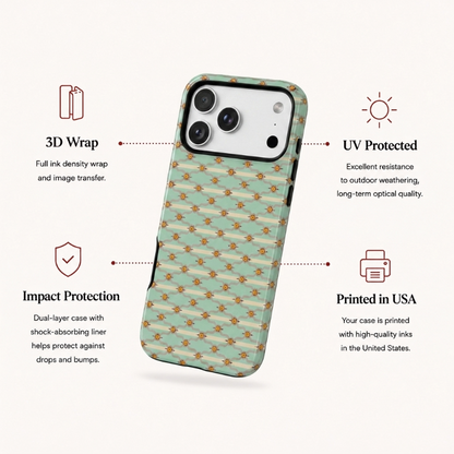 Vintage Daisy Pattern | Tough Phone Case